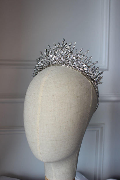 Liana silver bridal crown