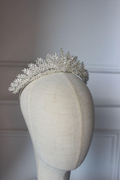 Luciana silver bridal crown