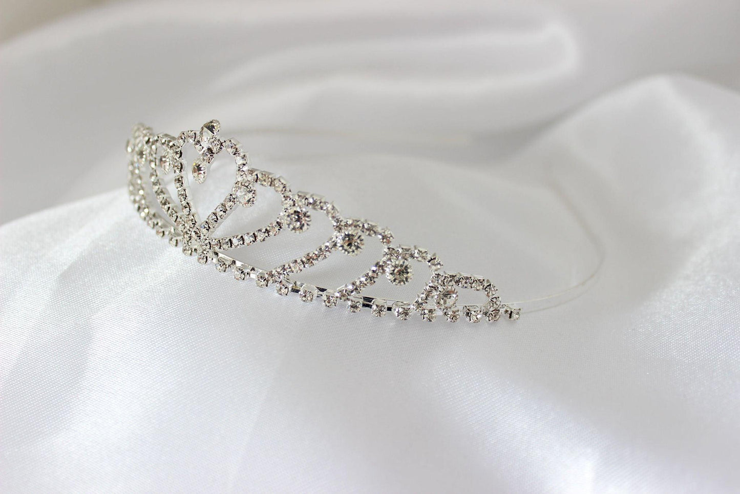 Mia silver flower girl tiara