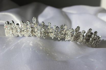 Mila silver bridal tiara