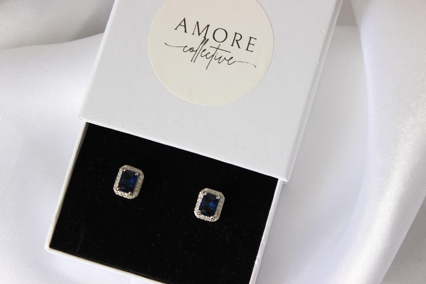 Miranda blue stud earrings