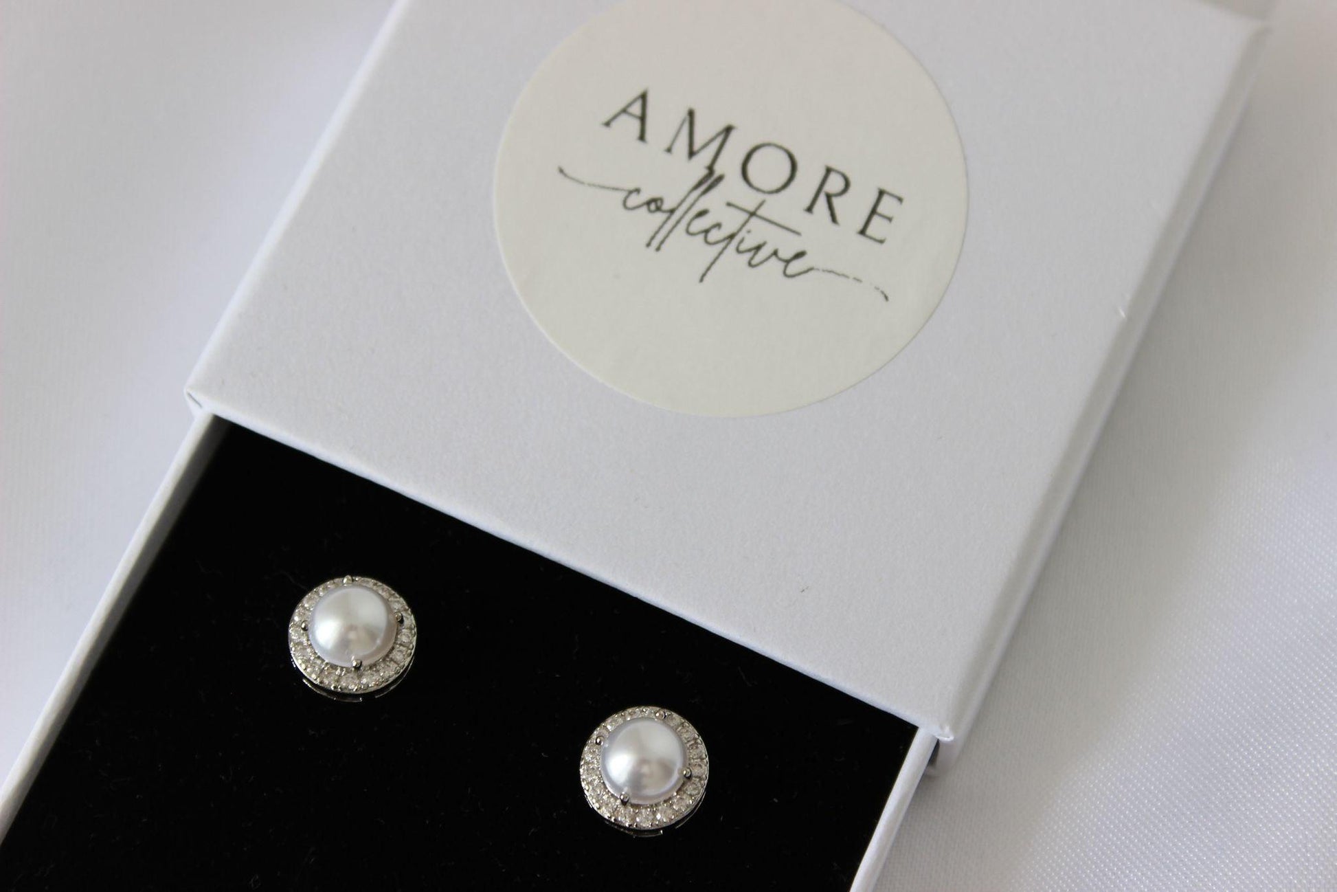 Natalie pearl silver studs