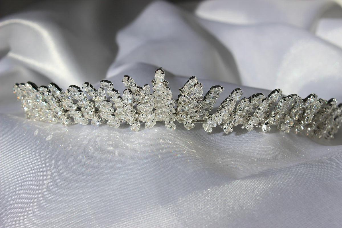 Paris silver bridal tiara
