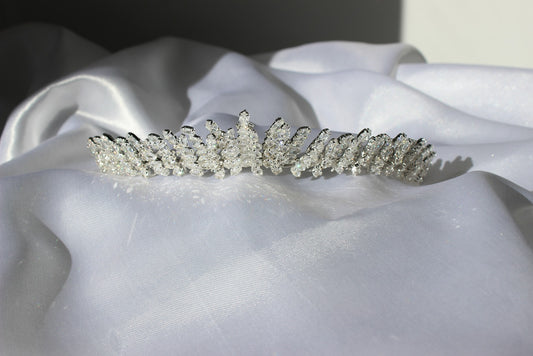 Paris small silver bridal tiara