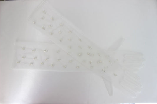 Pearl bridal gloves