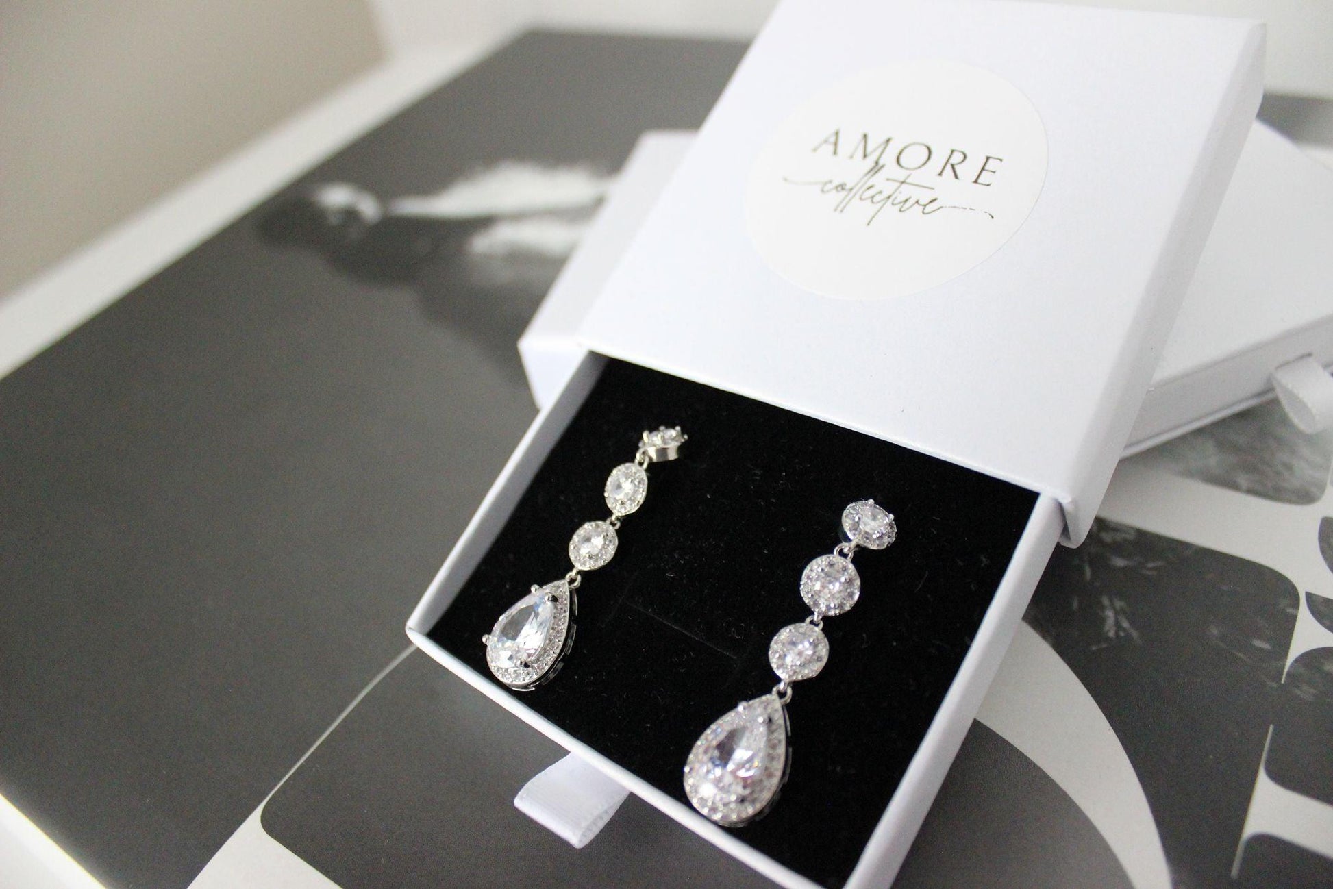 Phoebe cubic zirconia drop earrings