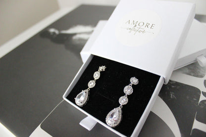 Phoebe cubic zirconia drop earrings