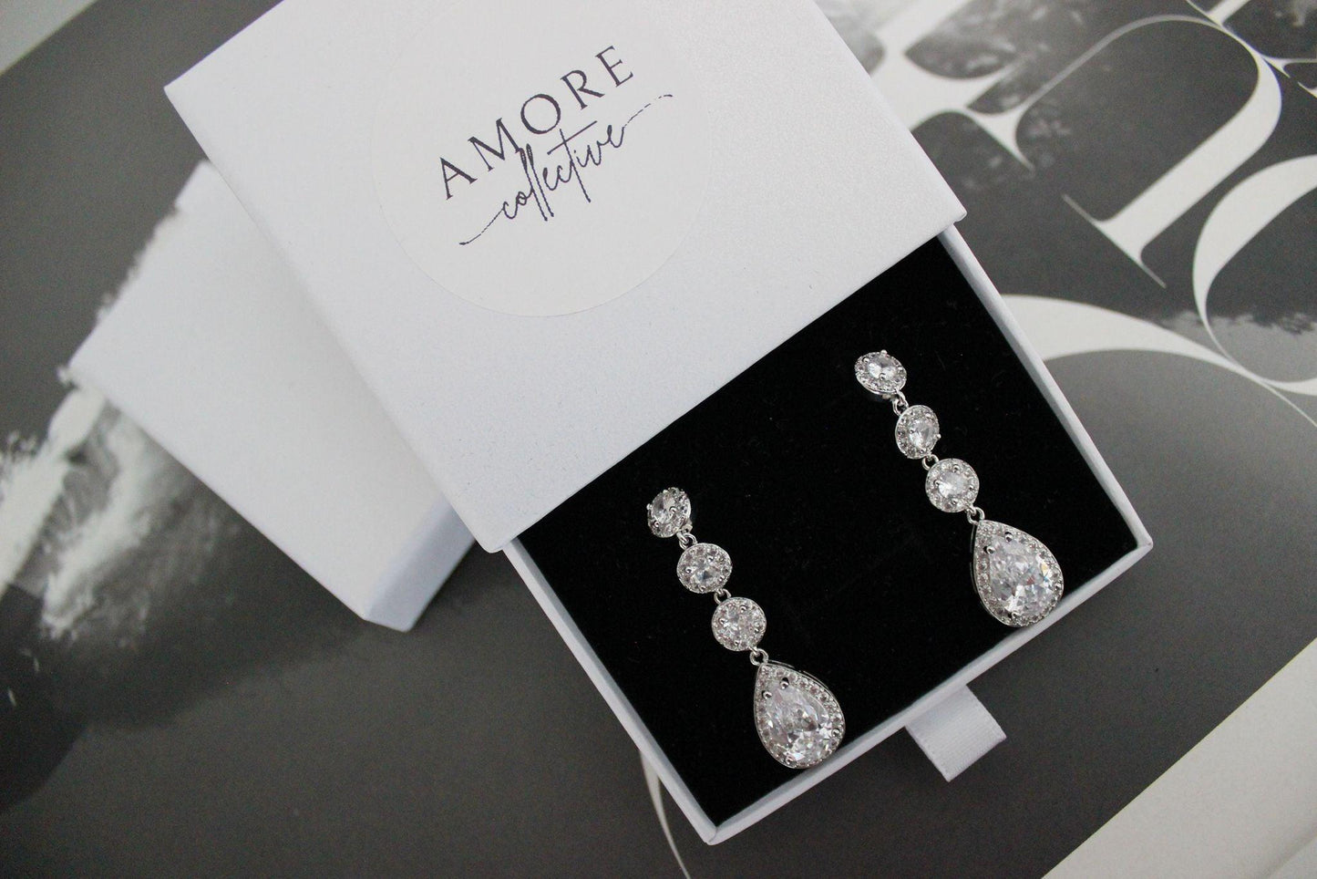Phoebe cubic zirconia drop earrings