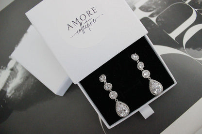 Phoebe cubic zirconia drop earrings