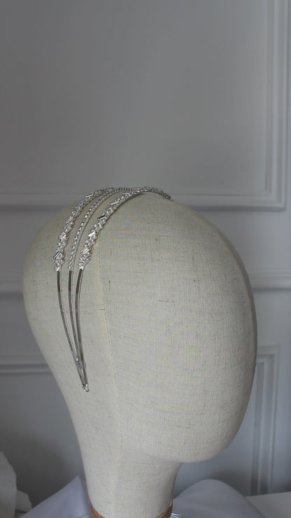 "VERA" Bridal Headband - Silver