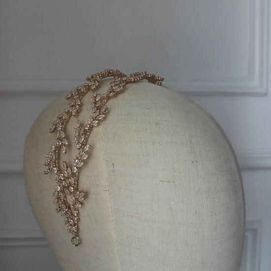 "EDEN" Bridal Headpiece - Gold