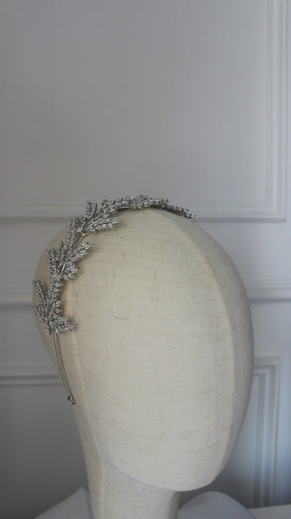 Veronica  Silver Bridal Headband