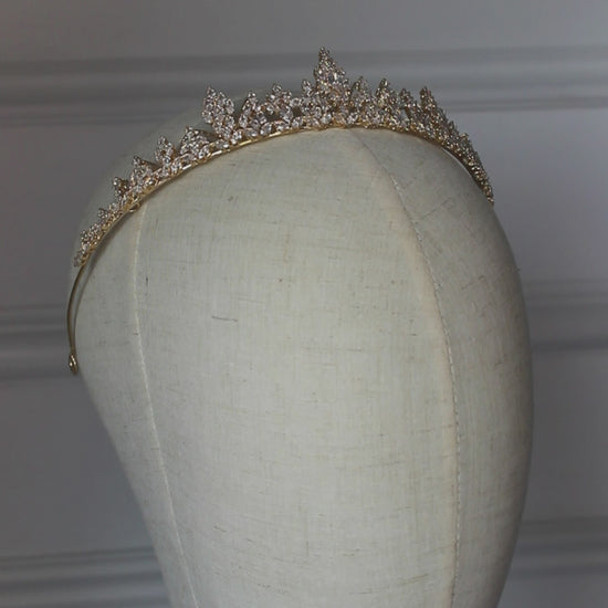 "GLORIA" Bridal Tiara - Gold