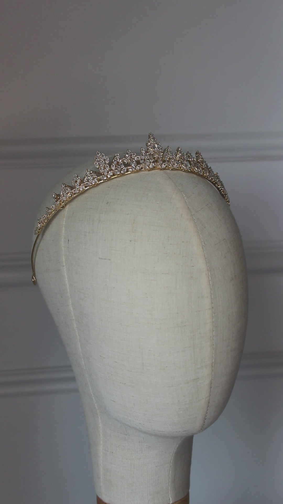 "GLORIA" Bridal Tiara - Gold