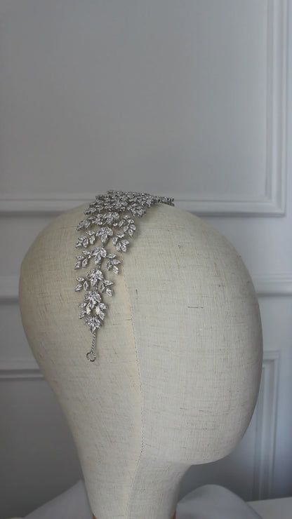 "ISABEL" Bridal Headpiece - Silver