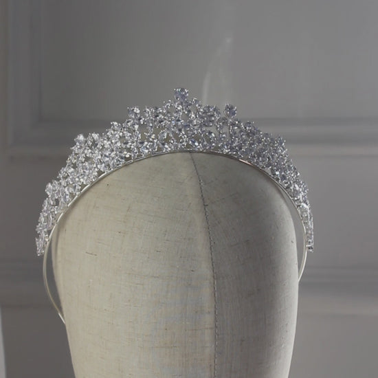 PRE-ORDER "JADE" Bridal Crown - Silver