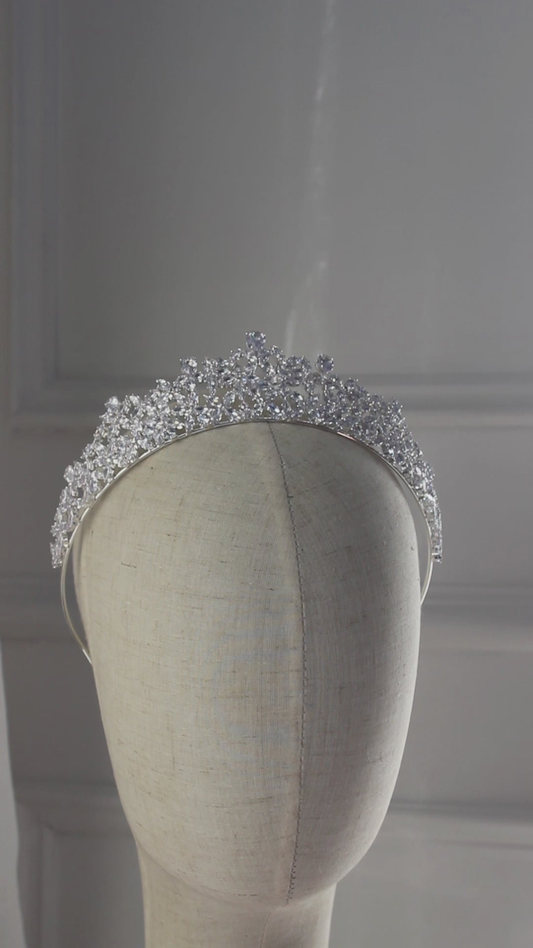 PRE-ORDER "JADE" Bridal Crown - Silver