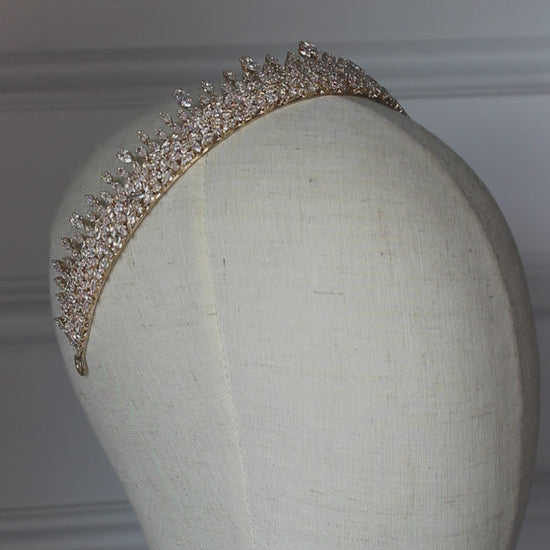 "BABYLON" Bridal Crown - Rose Gold