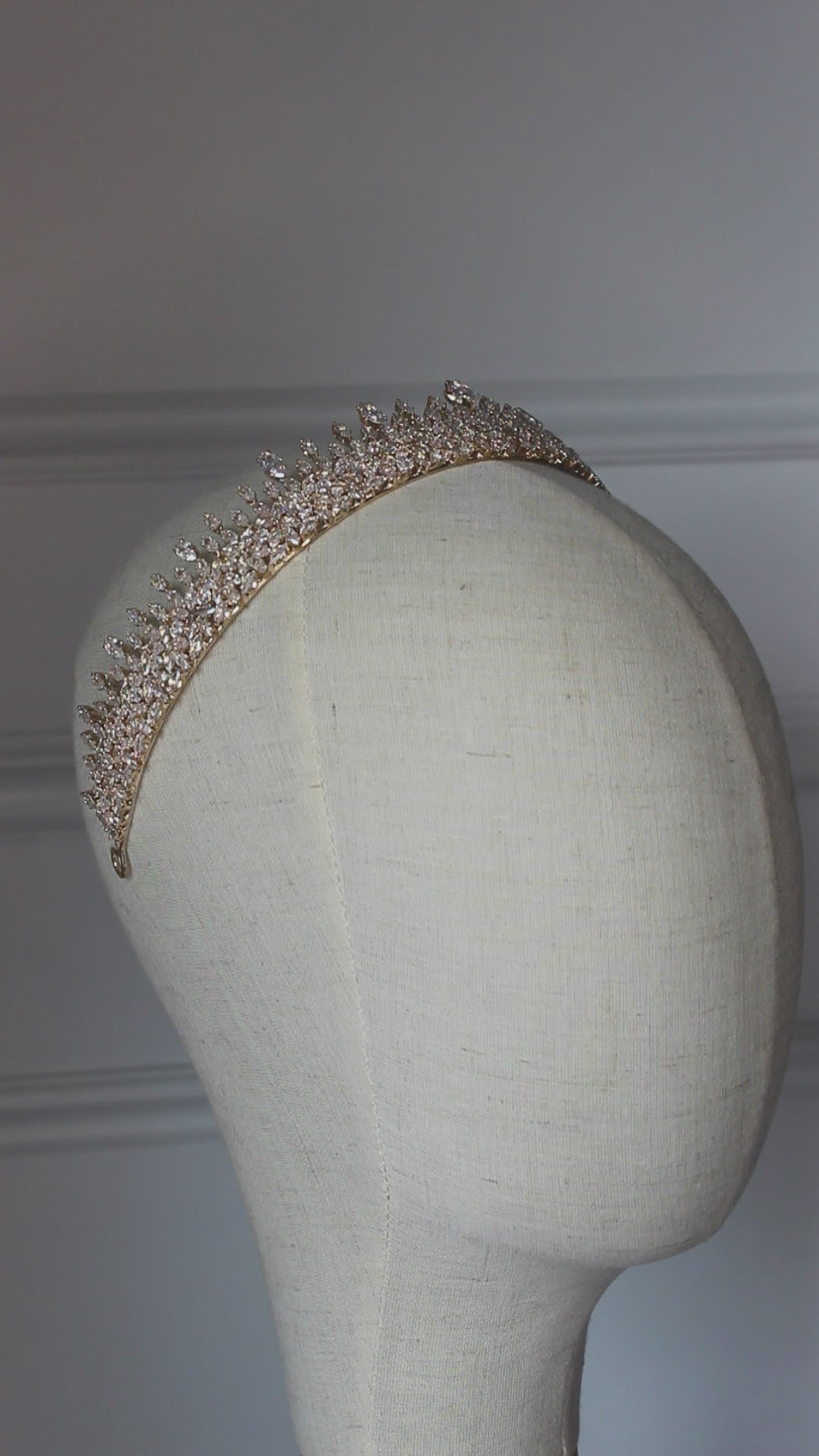 "BABYLON" Bridal Crown - Rose Gold