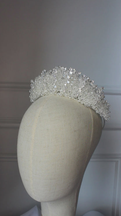 "GENEVA" Bridal Crown - Silver