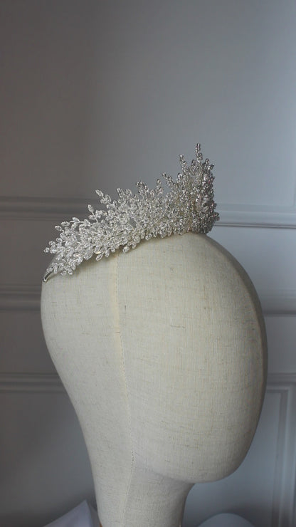 Silver bridal crown