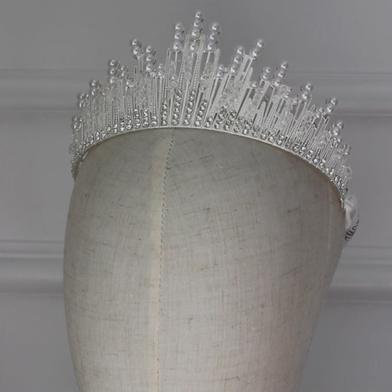 "VALENCIA" Bridal Crown - Silver