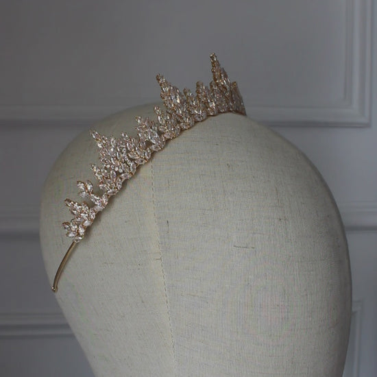 "SELENA" Bridal Tiara - Gold