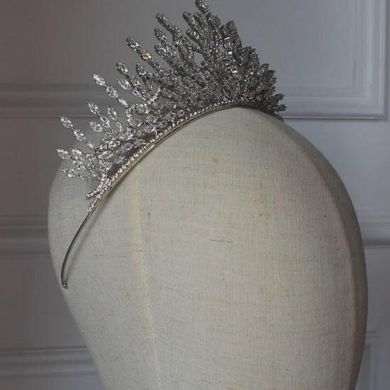 "LIANA" Bridal Crown - Silver