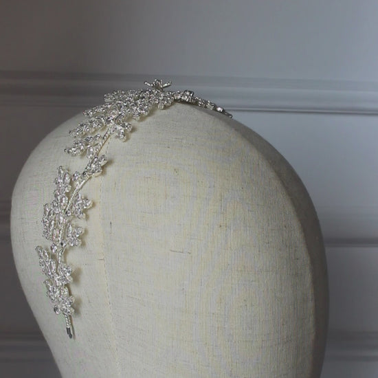 "OLIVIA" Silver Bridal Headpiece