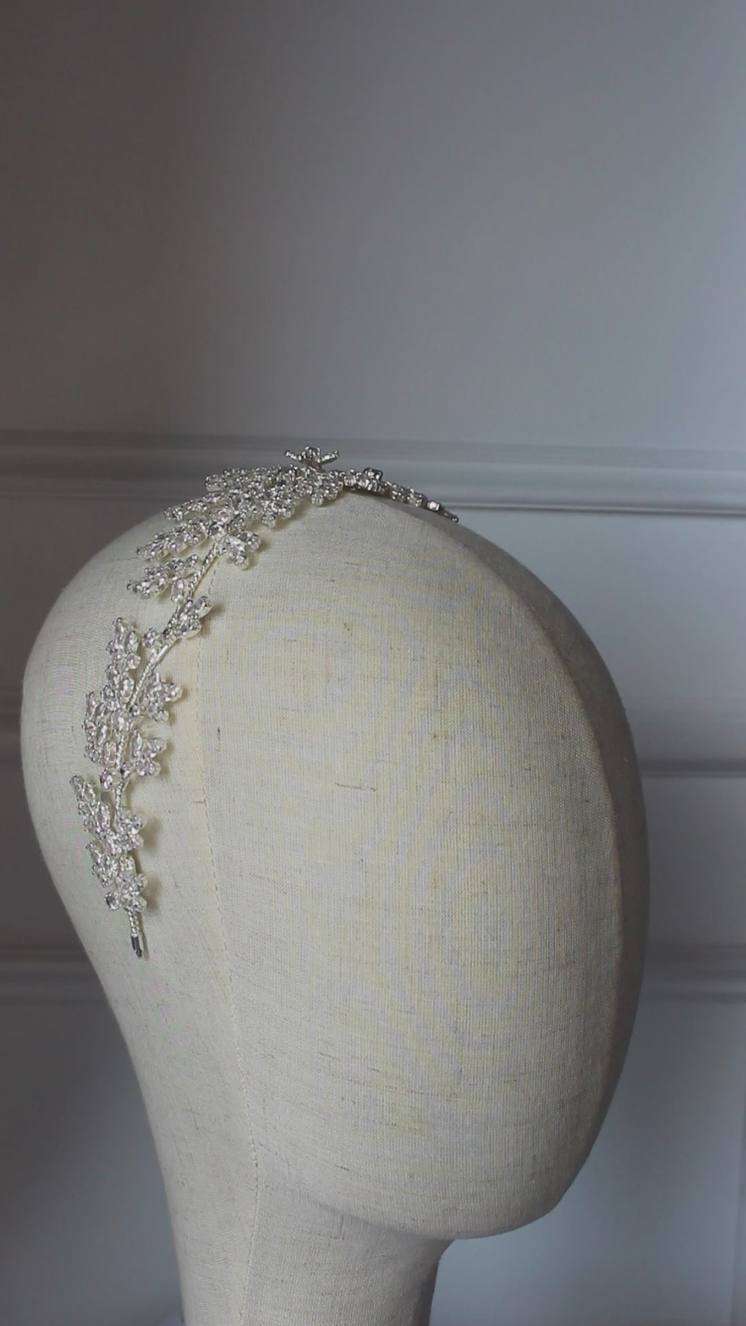 "OLIVIA" Silver Bridal Headpiece