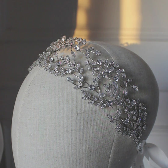 "BRIGITTE" Bridal Headpiece - Silver