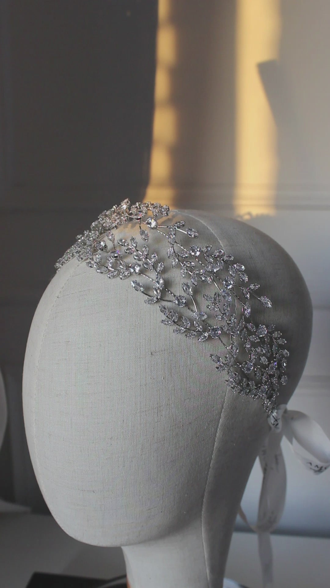 "BRIGITTE" Bridal Headpiece - Silver