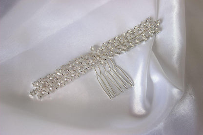 Rae silver bridal hair comb