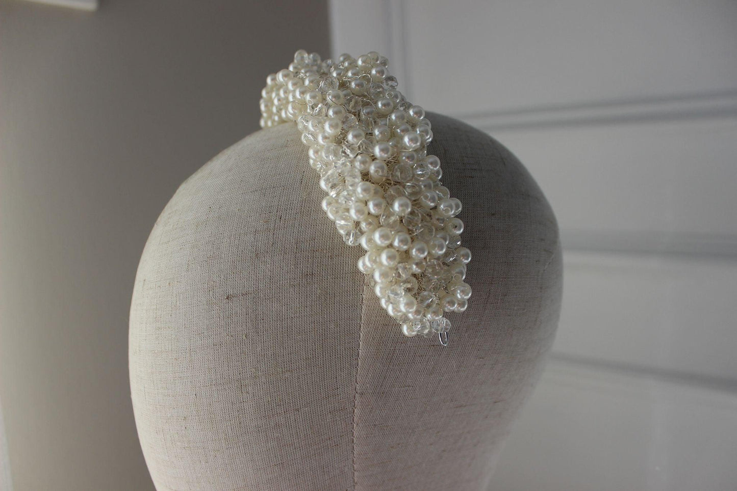 Savannah pearl bridal headpiece