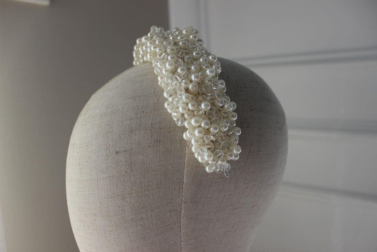 Savannah pearl bridal headpiece