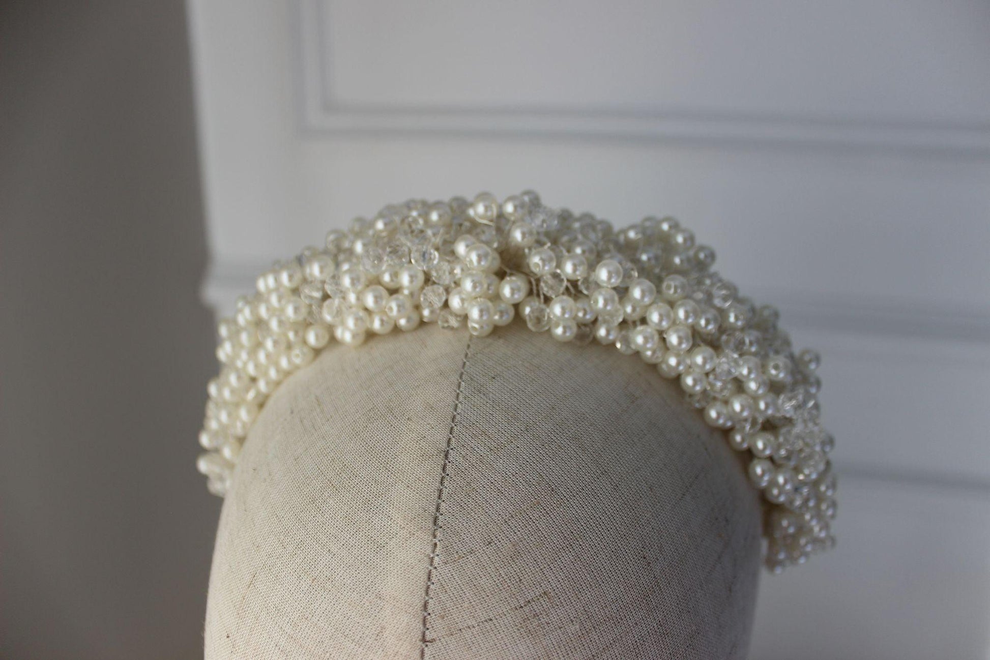 Savannah pearl bridal headpiece