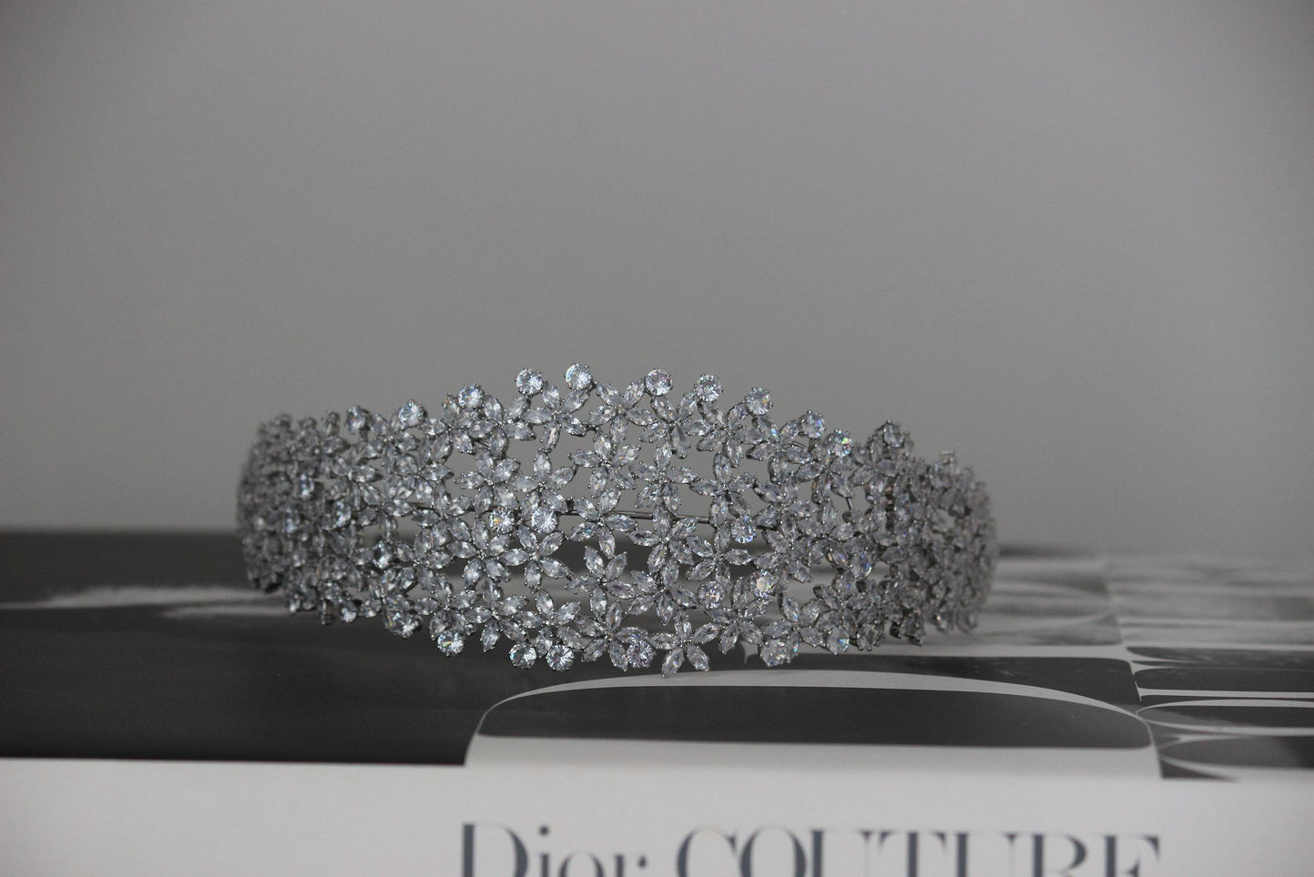 Serena silver bridal headband