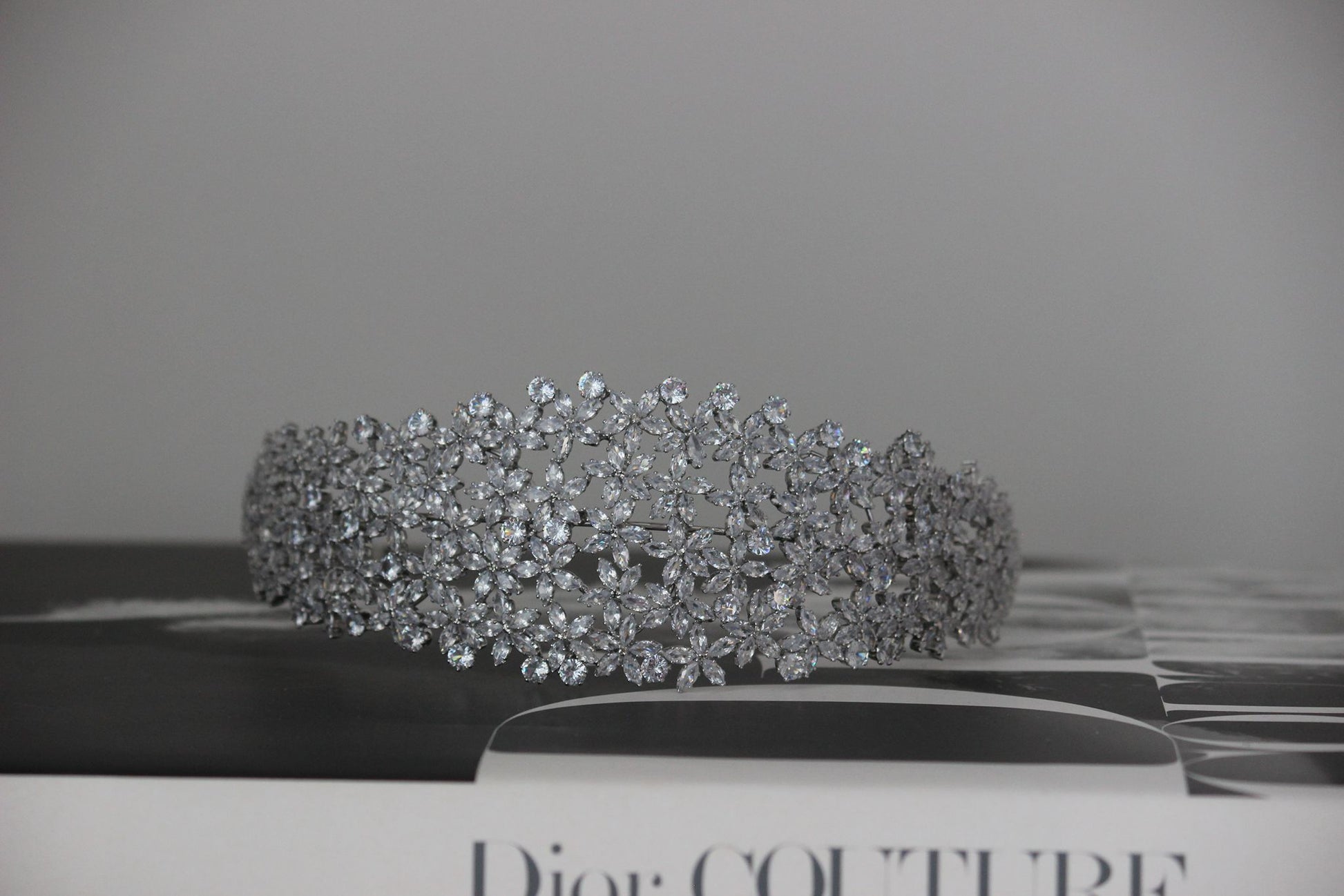 Serena silver bridal headband