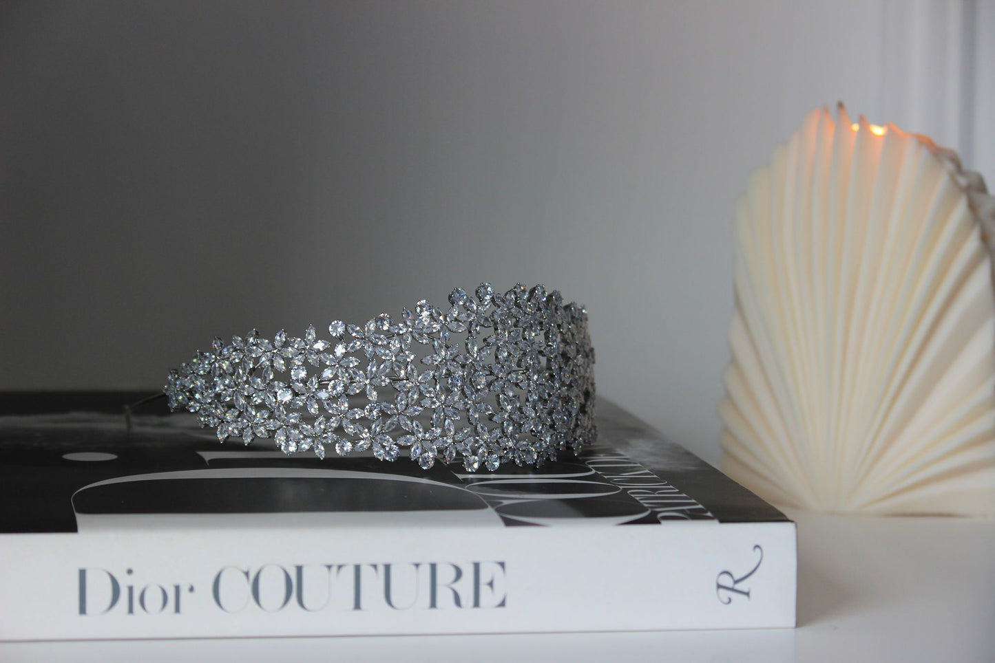 Serena silver bridal headband