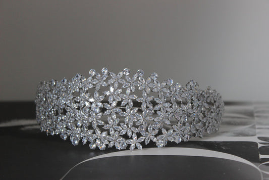Serena silver bridal headband