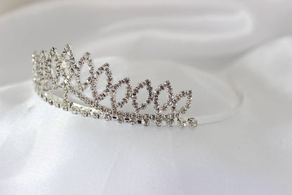 Silver Flower Girl Tiara
