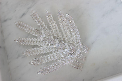 Stella silver crystal bridal hair pin