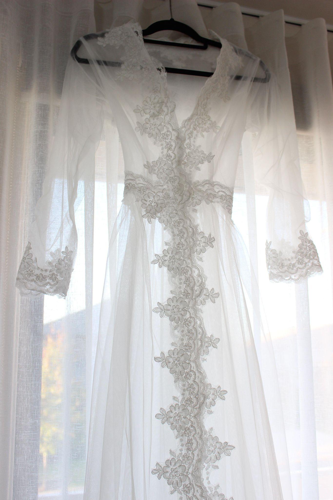 Valentina lace bridal robe