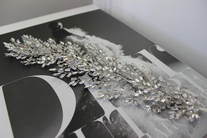 Vanessa silver crystal bridal headpiece