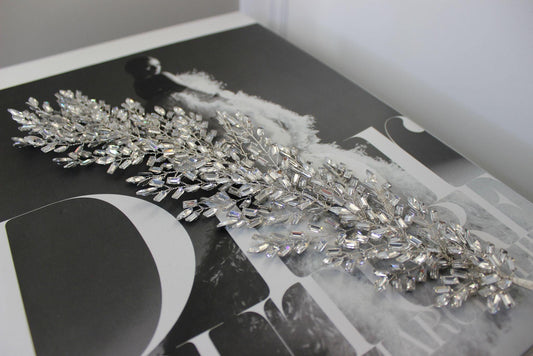 Vanessa silver crystal bridal headpiece