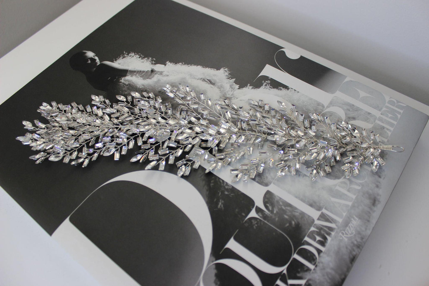 Vanessa silver crystal bridal headpiece