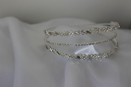 Vera silver bridal headband