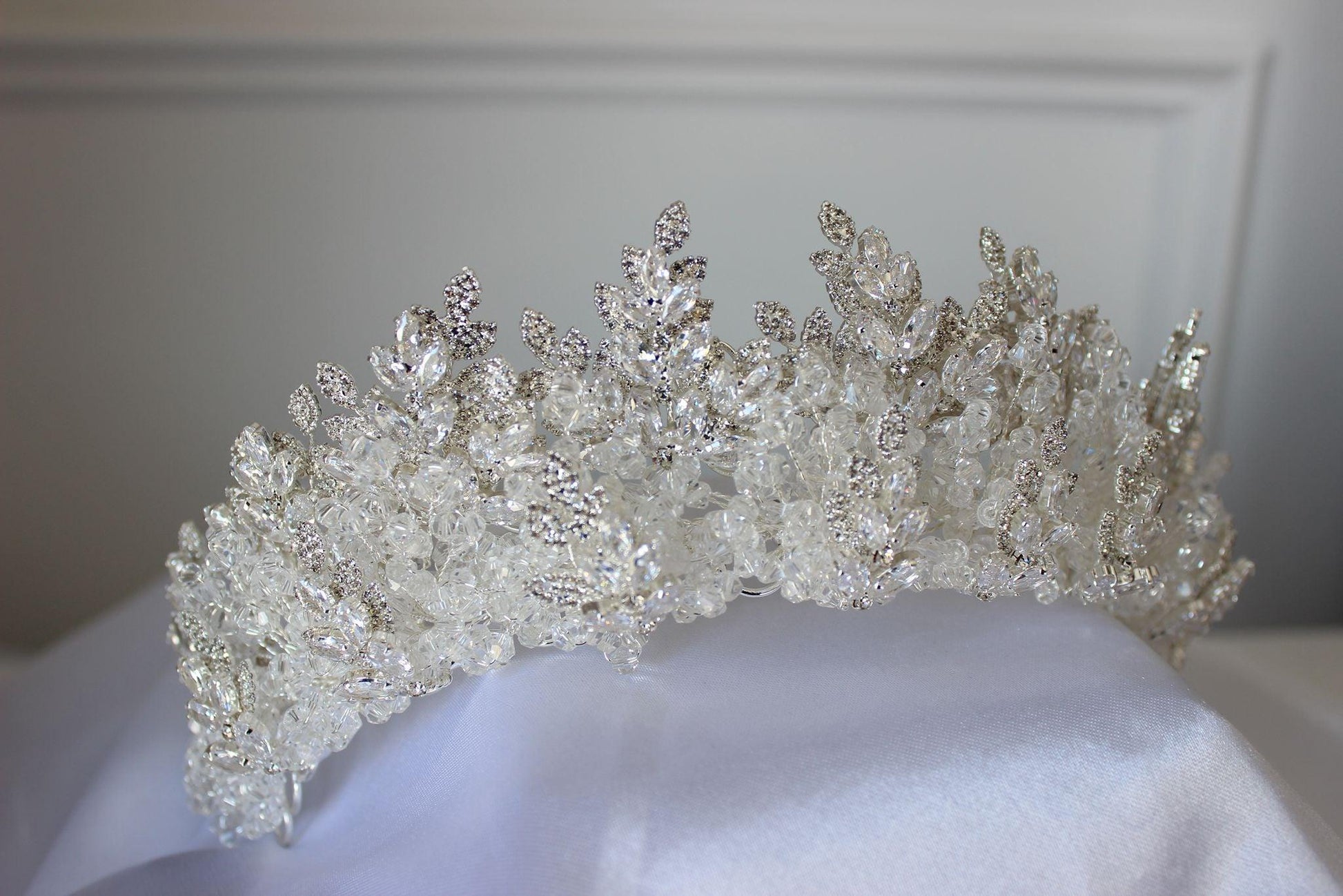 Yasmin silver bridal crown