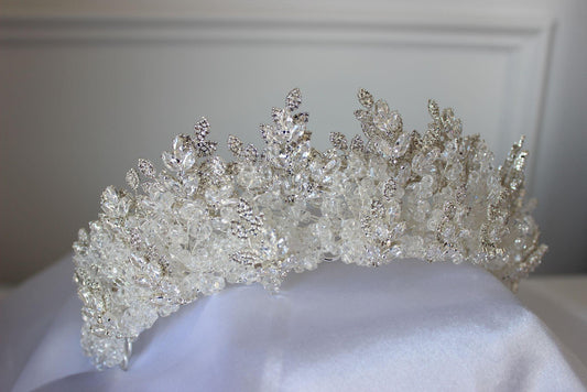 Yasmin silver bridal crown