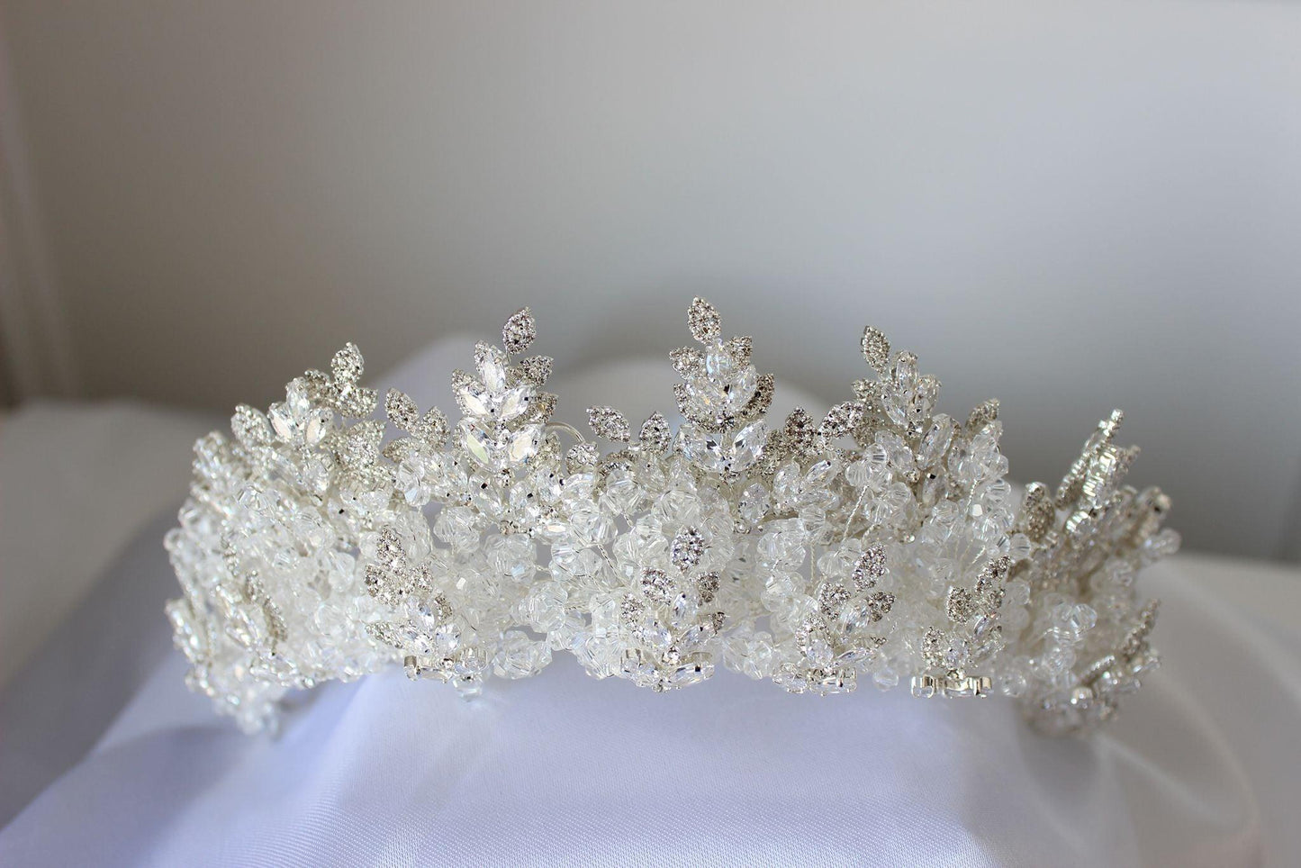Yasmin silver bridal crown